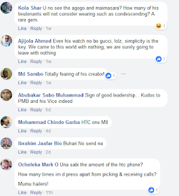 reaction on Buhari using HTC phone