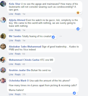 reaction on Buhari using HTC phone