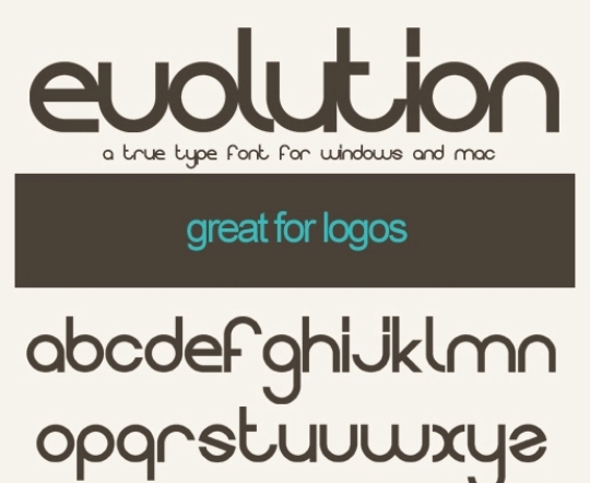 Evolution_True_Type_Font_by_PAULW