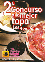 Cartel del Segundo concurso a la mejor tapa Los Remedios