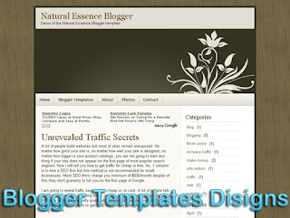 Theme Natural Essence Blogger Templates XML Web 2.0