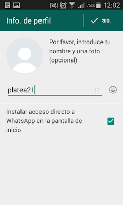 Verificacion whatsapp satisfactoria