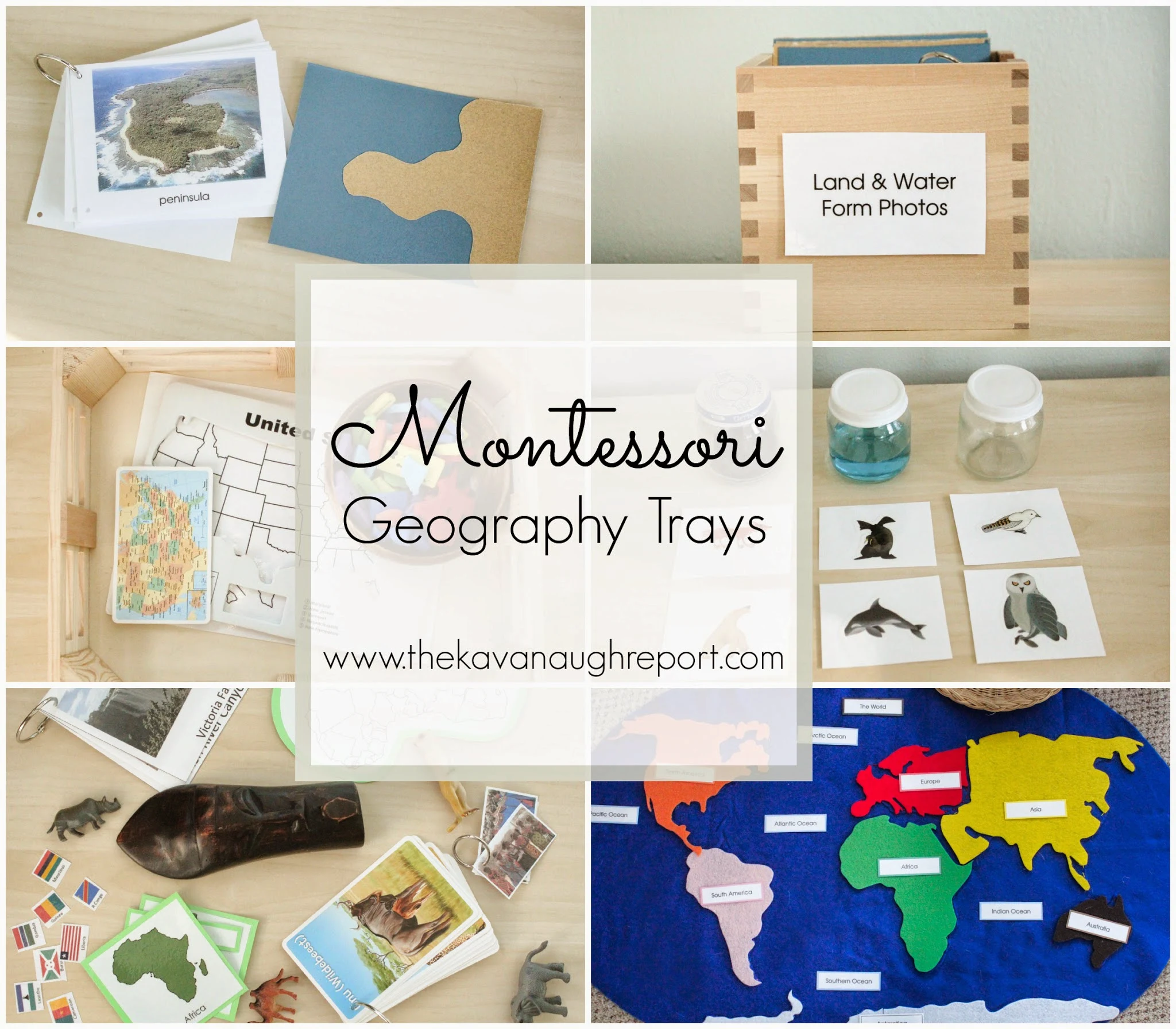 Montessori activities for preschoolers interested in geography. These easy DIY ideas are perfect for 3 and 4-year-old homeschooling.