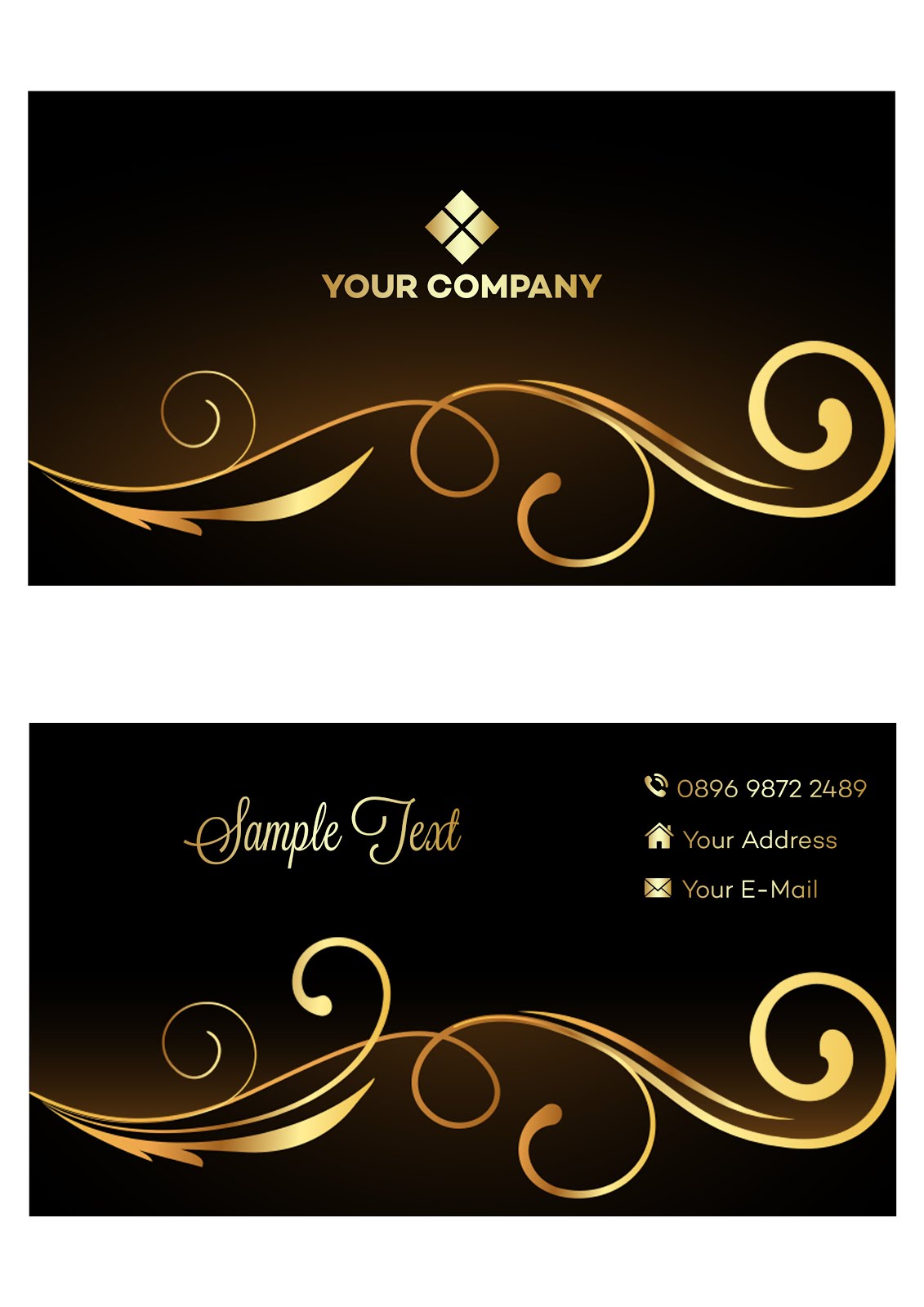 Download Template ID CARD Luxury Golden - Deka Productions