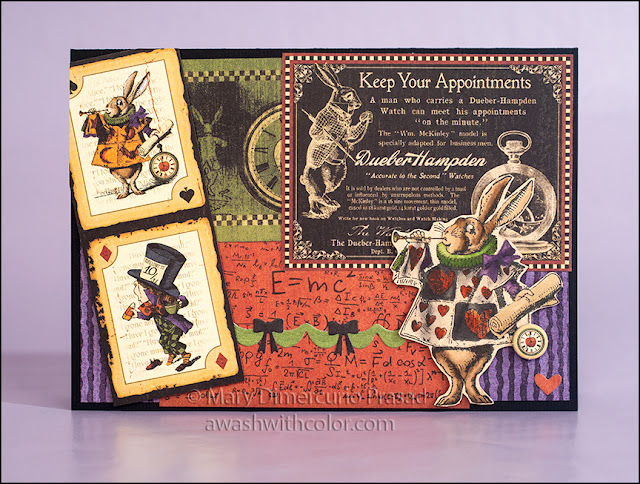 Hallowe'en in Wonderland, White Rabbit Pop-up Birthday Card