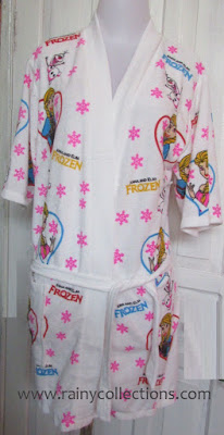 handuk kimono karakter anak frozen fever pink cantik