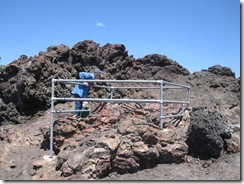 Barney checking out the lava beds