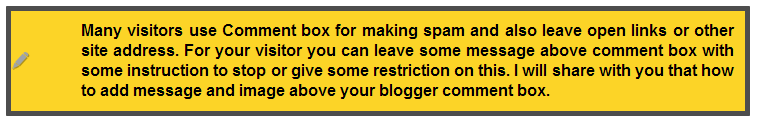 Alert, Note Message Widget to Blogger by CSS Code