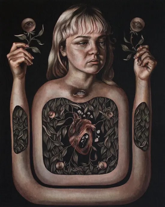 Michelle Avery Konczyk arte pinturas aquarelas surreais bizarras macabras