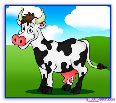 how to draw a cartoon cow tutorial picture