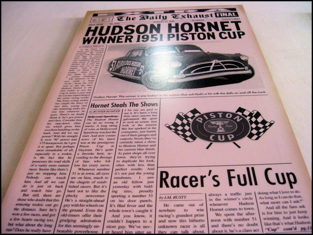 ... Quatre Roues Rallye - they are clippings from Hudson Hornet's heyday