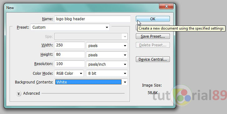 Cara membuat logo blog dengan photoshop