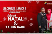 Kapolres Kampar  AKBP Didik Priyo Sambodo, S.I.K mengucapkan SELAMAT HARI NATAL 2022 dan TAHUN BARU 2023