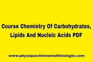 Course Chemistry Of Carbohydrates, Lipids & Nucleic Acids PDF