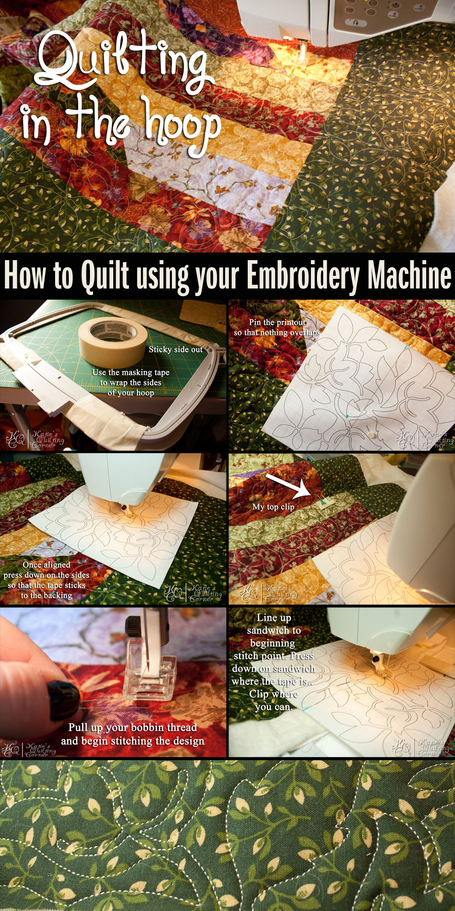How to Quilt using your embroidery machine