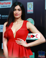 Adah Sharma in Red Deep Neck Spicy Gown ~  Exclusive 47.jpg
