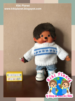 kiki monchhichi tricot pull knitting handmade fait main vêtement poupée doll