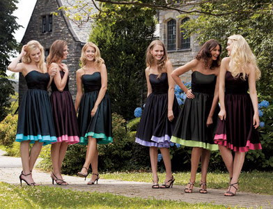 Black Halter Dress on Black Strapless Bridesmaid Dresses With Sweetheart Necklines And A