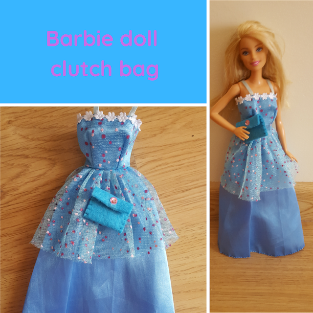 Barbie doll sized clutch bag