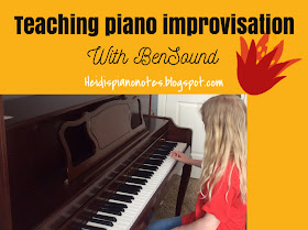 Teaching Piano Improvisation with BenSound, piano student improvising with right hand