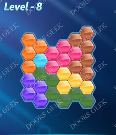 Block! Hexa Puzzle [7 Mania] Level 8 Solution, Cheats, Walkthrough for android, iphone, ipad, ipod