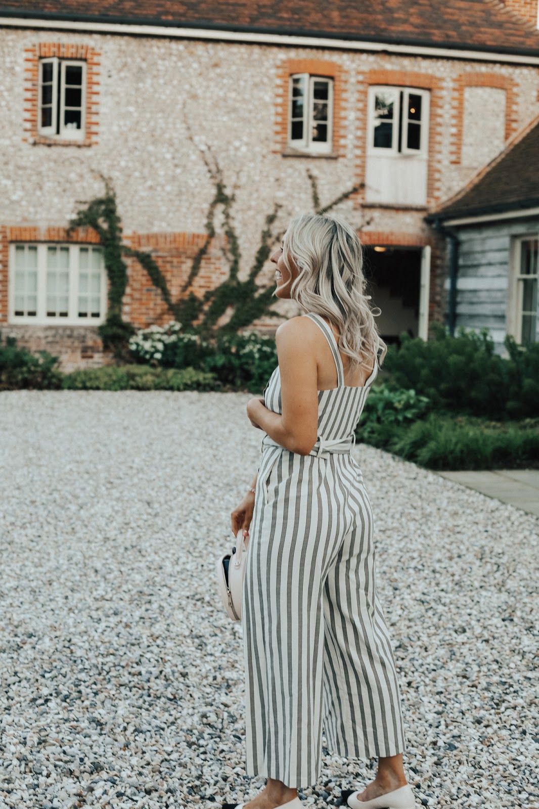 topshop striped jumpsuit