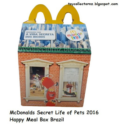 McDonalds Secret Life of Pets 2016 Brazil happy meal box - brinqandos Mclanche Feliz de a vida secreta dos bichos