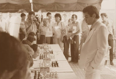 Simultáneas de ajedrez disputadas por Kaspárov en Barcelona en 1983