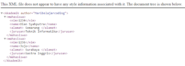 Membuat File XML Sederhana