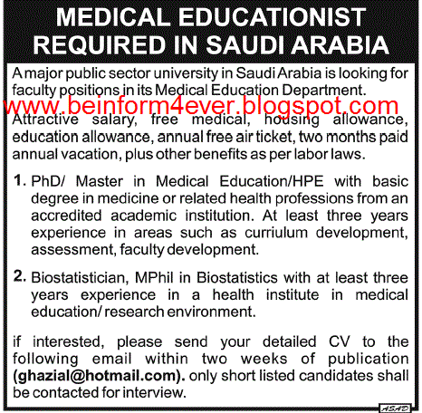 Medical Jobs In Saudi Arabia