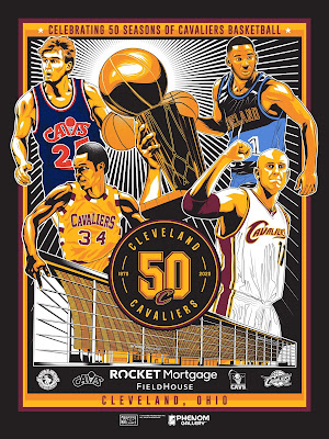 Cleveland Cavaliers 50th Anniversary Season Screen Print by M. Fitz x Phenom Gallery