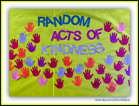 Bulletin Board of Random Acts of Kindness {Hands RoundUP at RainbowsWithinReach}