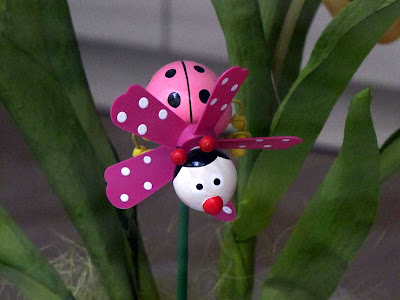 Ladybug hand fan