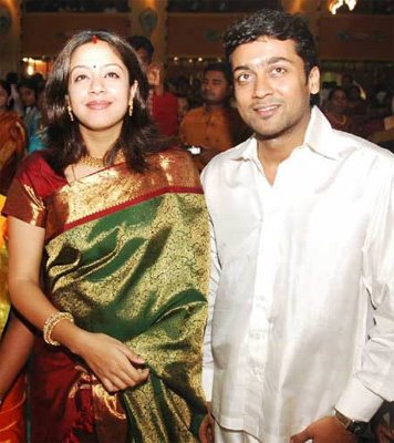 Surya and Jyothika celebrating their 3rd wedding anniversary today 2009