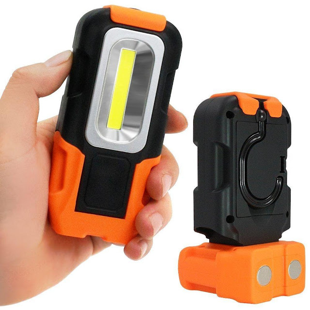 Portable LED Work Light with Magnetic Base & Hanging Hook