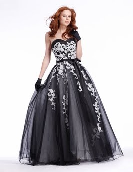 Long prom dress, black