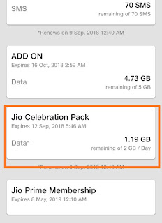 Jio Celebrations Pack offers 2GB 4g data till September 11