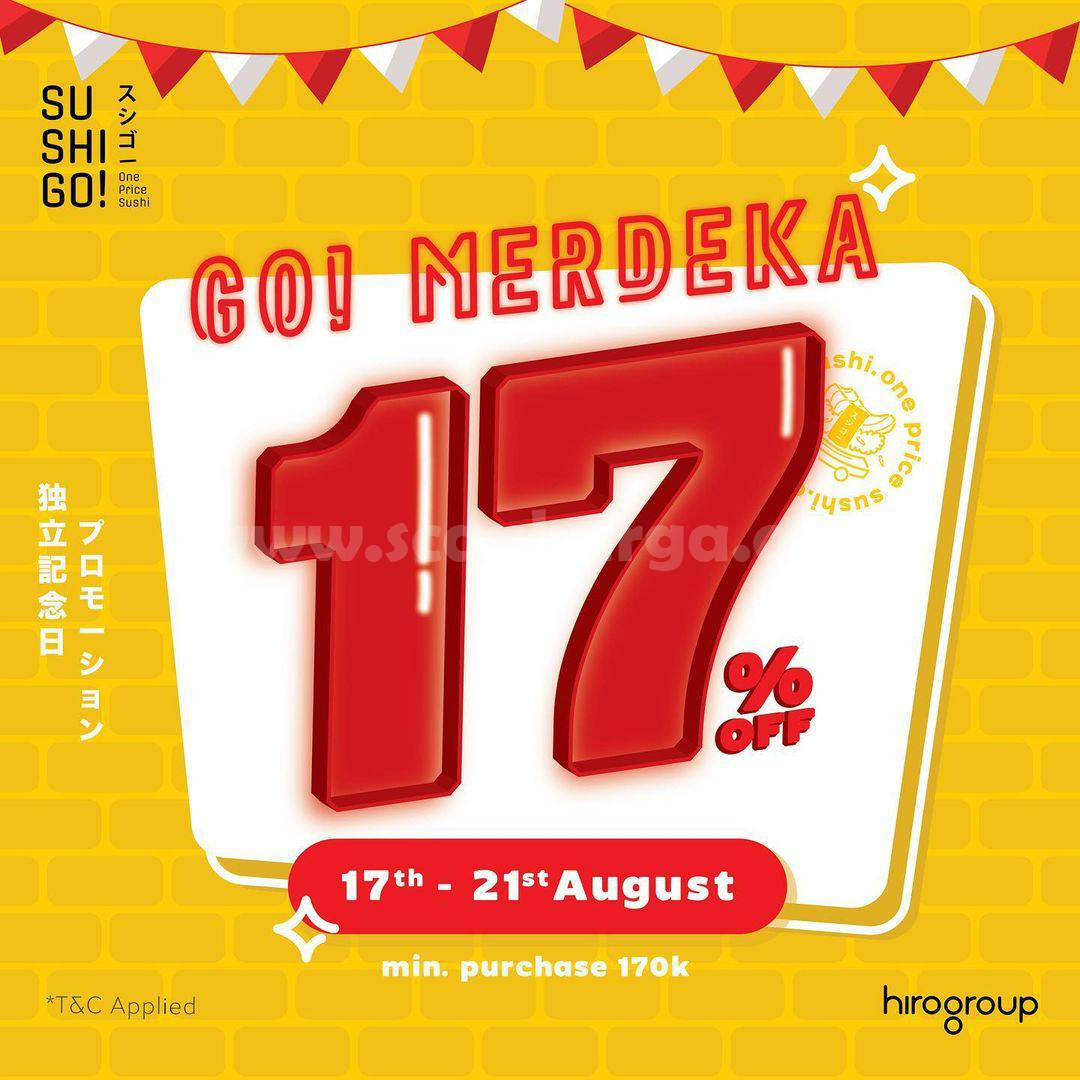 PROMO SUSHI GO! GO! Merdeka! Discount 17% Off*