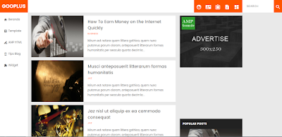 Gooplus AMP Blogger Template