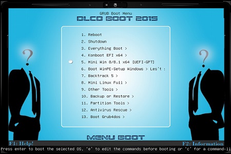 Ultimate DLCD Boot 2015 v1.0 (New Hirens Boot) Screenshot http://jembersantri.blogspot.com