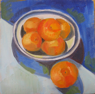 small painting mandarines