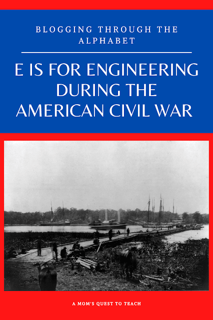 A Mom's Quest to Teach: Blogging Through the Alphabet: E is for Engineering During the American Civil War; photo of bridge over James River