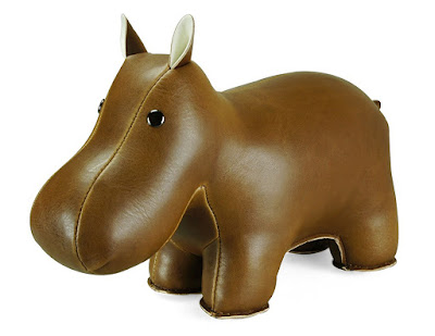 Zuny Classic Series Hippo Brown Animal Bookend