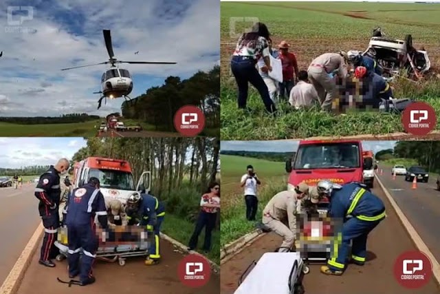 Grave acidente na BR-272 entre Campo Mourão e Farol 