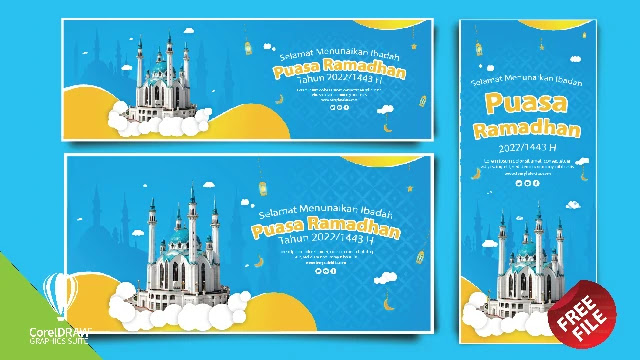 Download Banner Ramadhan CDR CorelDraw 2022 Terbaru Gratis