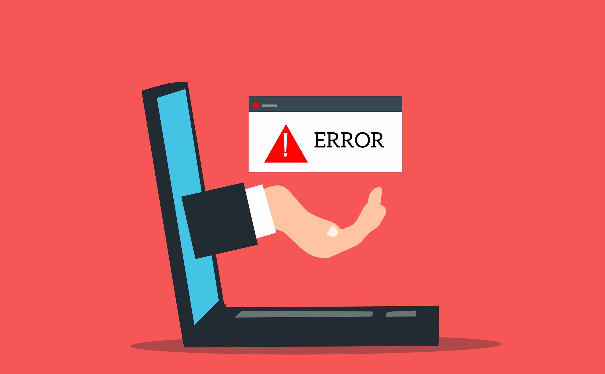 Website error message illustration