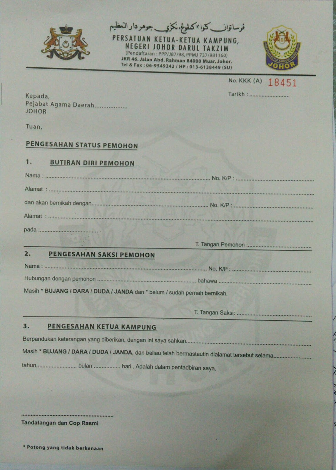 Kisah Nadia Love My Moment Surat Akuan Status Bujang Johor