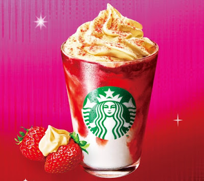 Starbucks Japan's Strawberry Merry Cream Frappuccino.