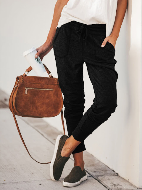 Women Plain Casual Pants