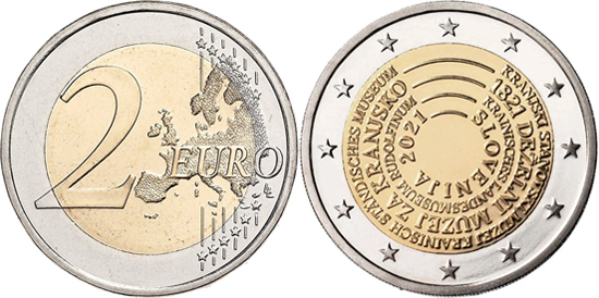 Slovenia 2 euro 2021 - 200 years of the foundation of the Estate Museum of Carniola